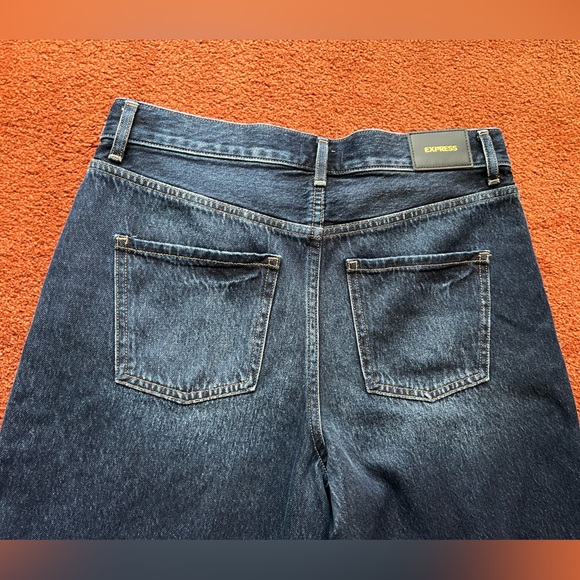NWT Express Size 6 Dark Wash Wide Leg High Rise Jeans 💙💙💙 - Picture 7 of 7